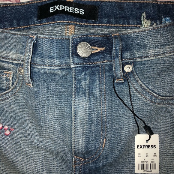 Express floral embroidery Demi mini skirt size 2 - Picture 5 of 8